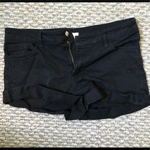 H&M black jean shorts